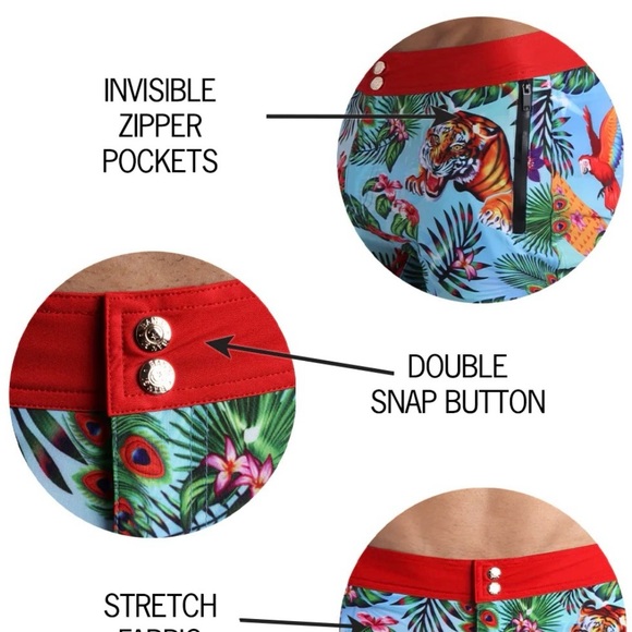 BANG! MIAMI - DISCO JUNGLE - BEACH SHORTS - Picture 3 of 9